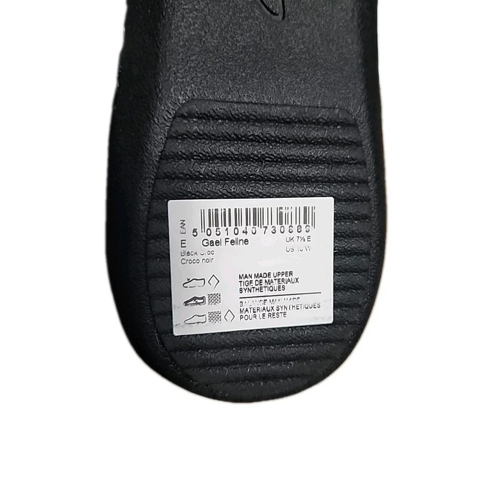 Clarks Gael Feline Loafer Women's Slip-On Shoes, Size 10M, Black Croc Print